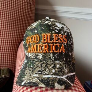 Conviction Co High Profile Structure Camo Hat God Bless America